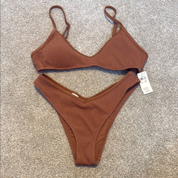Aerie Brown Bikini Set - Picture 1 of 4